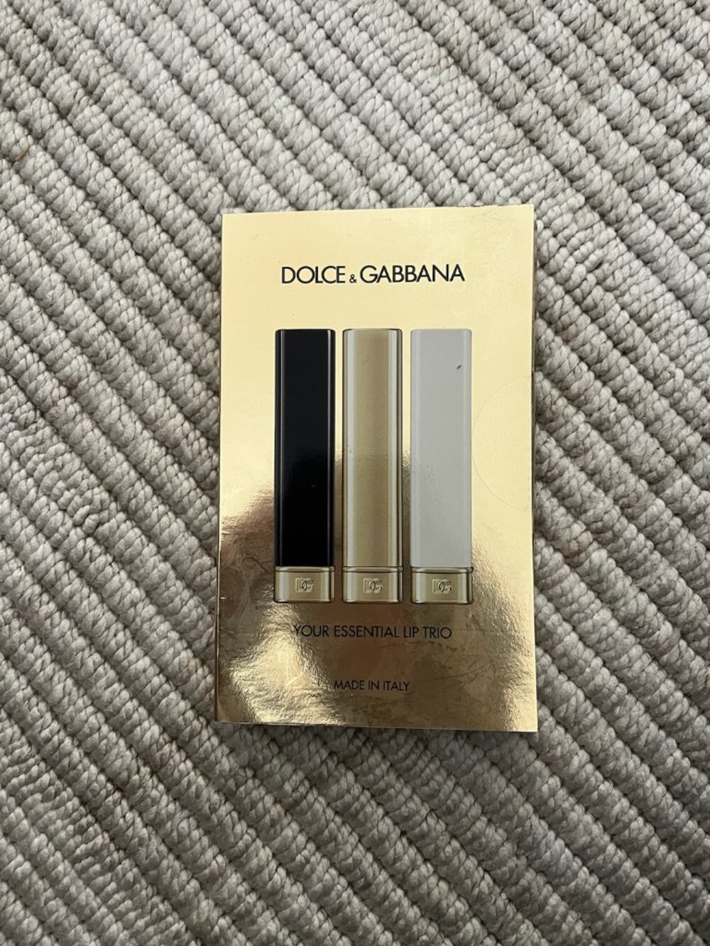 Dolce & Gabbana Your Essential Lip Trio Stick Lipstick Red/Pink Sample 0.007oz